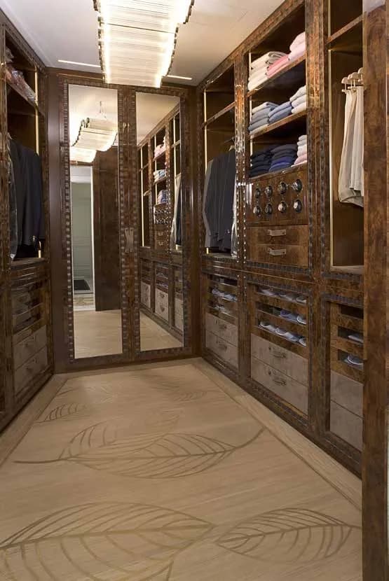 Italian artisan parquet inlay detail