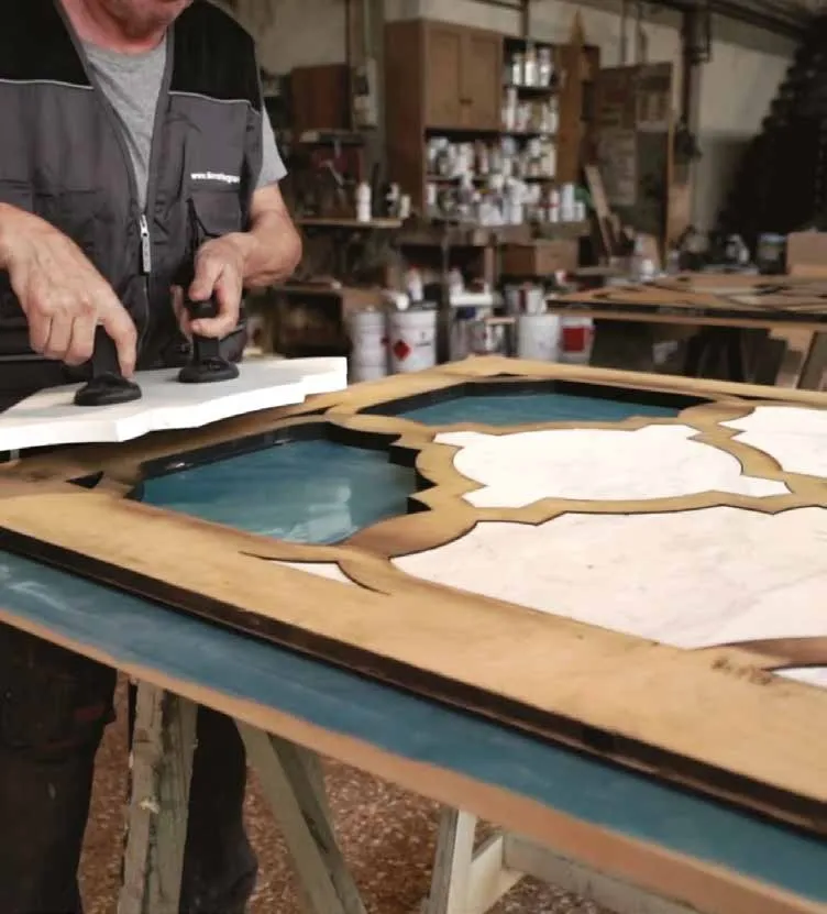 Italian artisan hardwood flooring detail