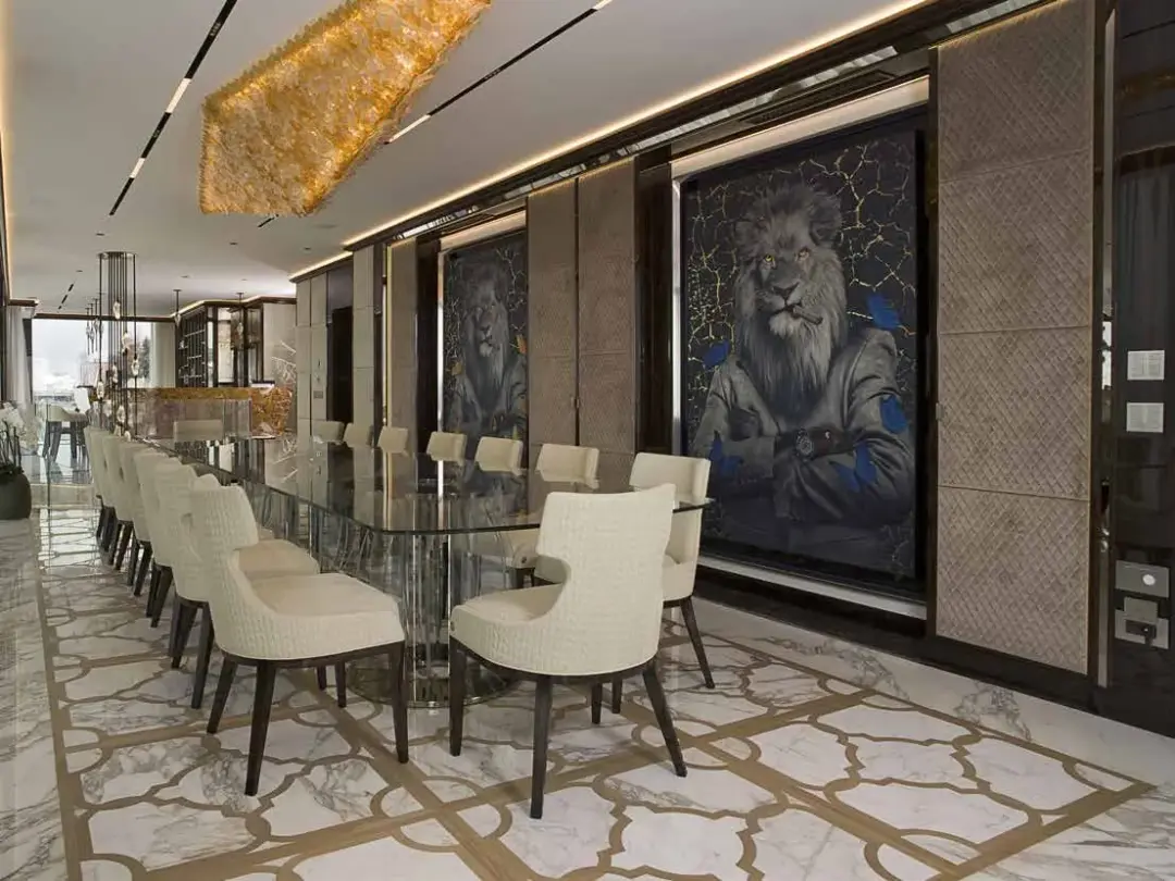 Bal Harbour penthouse dining room — turnkey interior remodel in Miami Beach by Cappelli Interiors