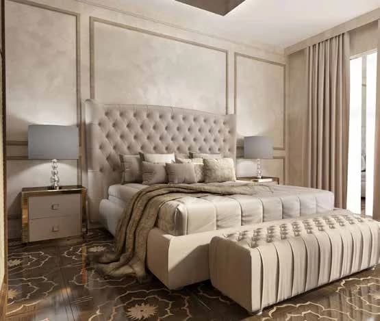 Bal Harbour penthouse primary bedroom — bespoke Italian interior design by Cappelli Interiors