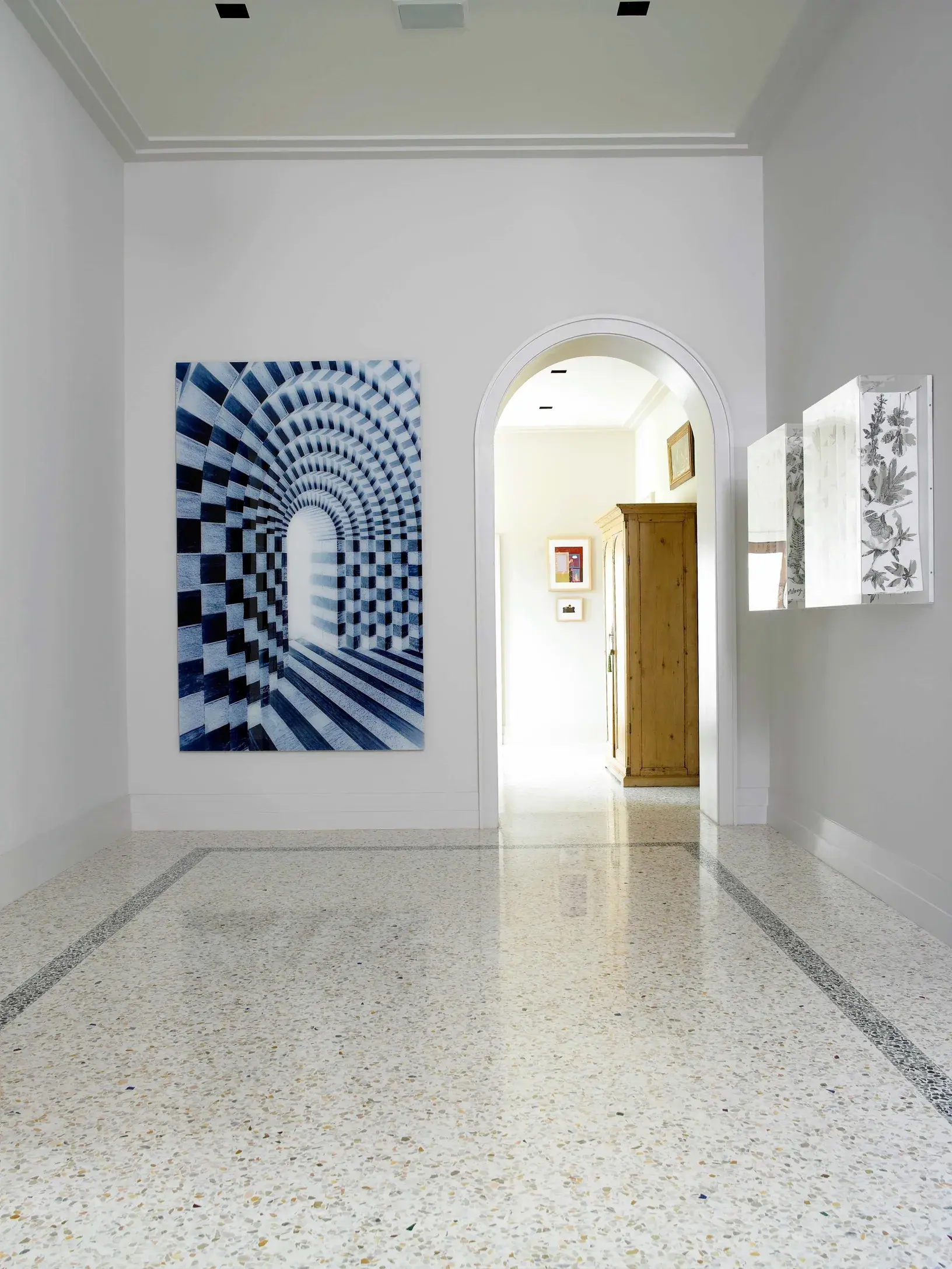 Coral Gables private villa interior detail — bespoke Italian finishes and custom millwork by Cappelli Interiors