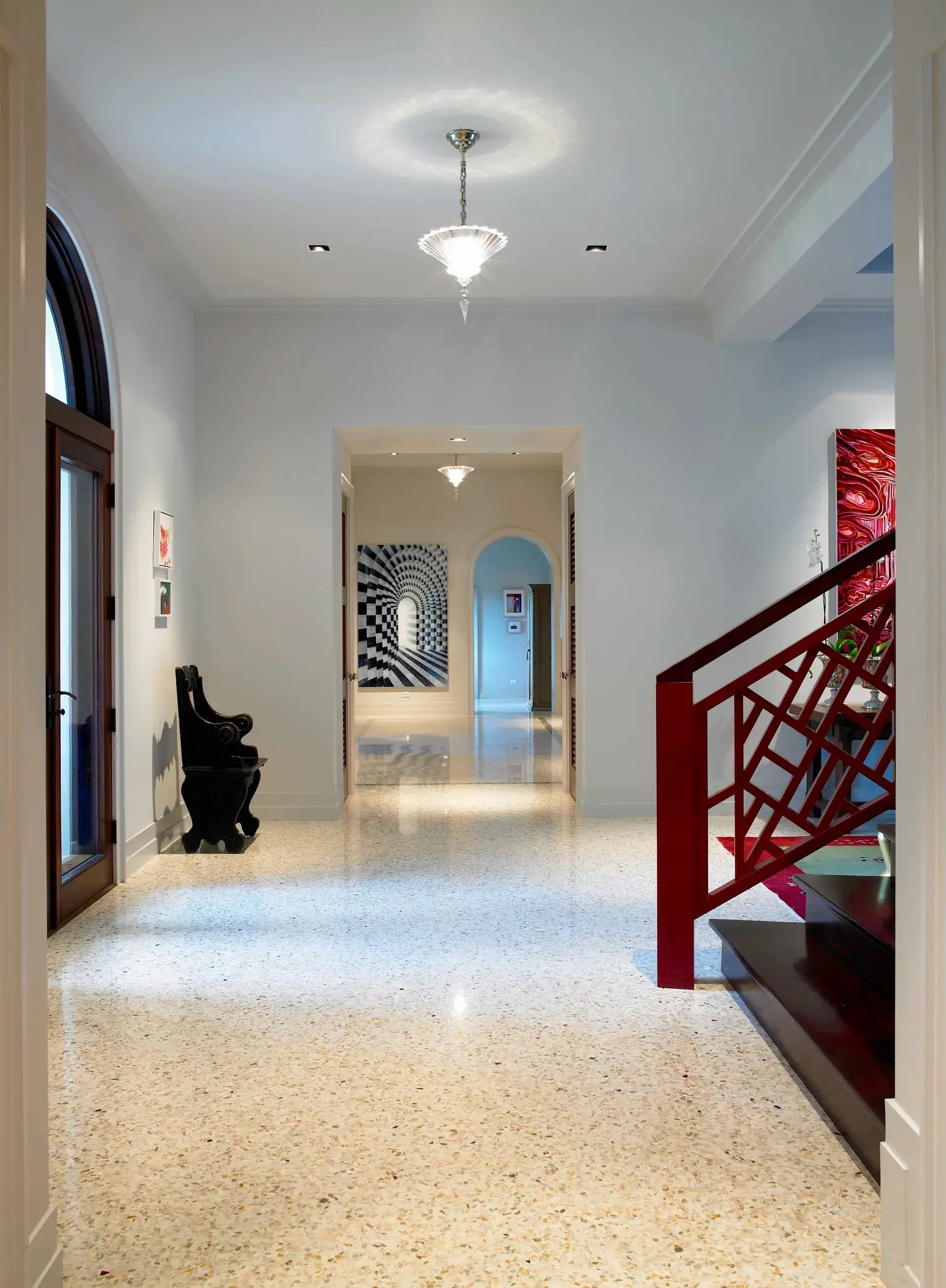 Coral Gables private villa interior — Italian craftsmanship and natural stone by Cappelli Interiors