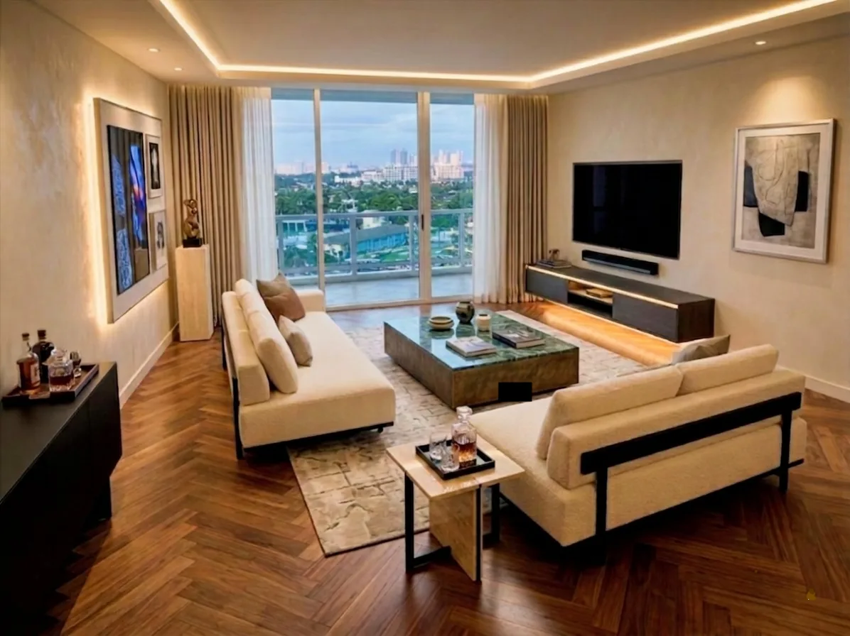 Seacoast residence in Miami Beach — full interior remodel by Cappelli Interiors